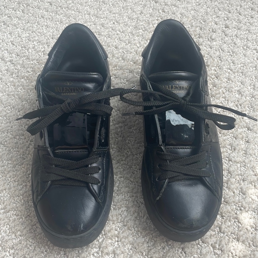 Black Leather Valentino Sneakers